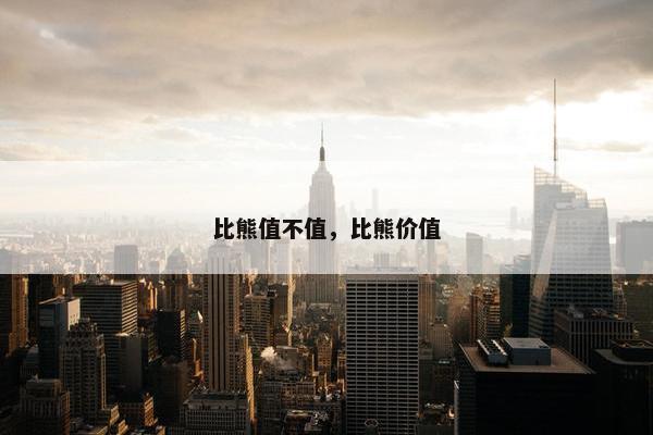 比熊值不值，比熊价值