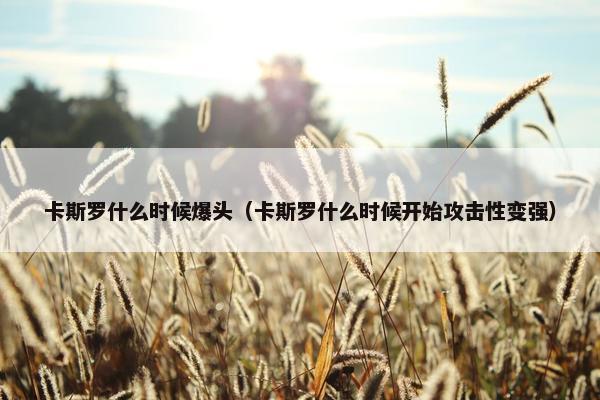 卡斯罗什么时候爆头（卡斯罗什么时候开始攻击性变强）