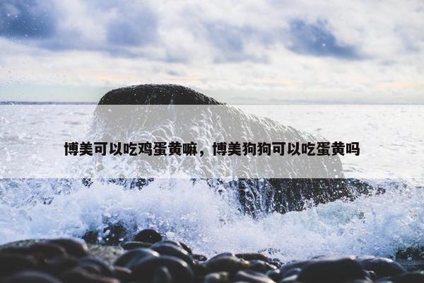 博美可以吃鸡蛋黄嘛，博美狗狗可以吃蛋黄吗