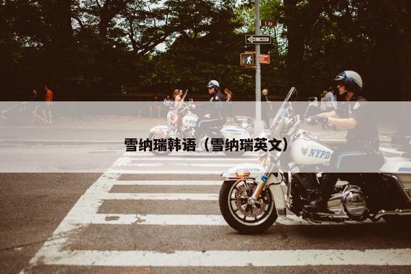 雪纳瑞韩语（雪纳瑞英文）