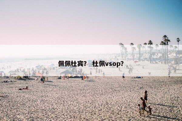佩佩杜宾？ 杜佩vsop？