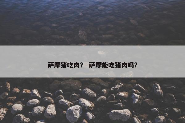 萨摩猪吃肉？ 萨摩能吃猪肉吗？
