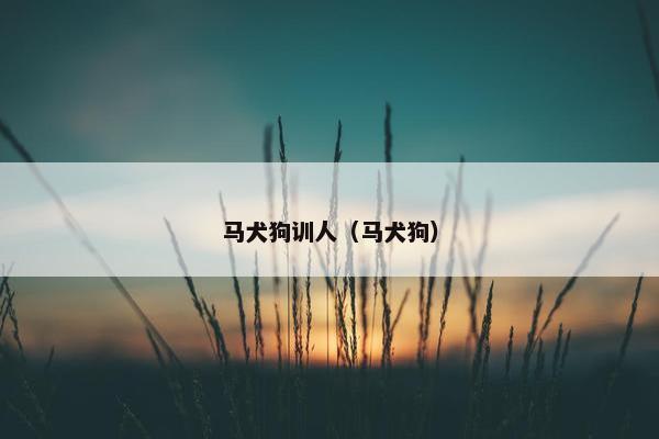 马犬狗训人（马犬狗）