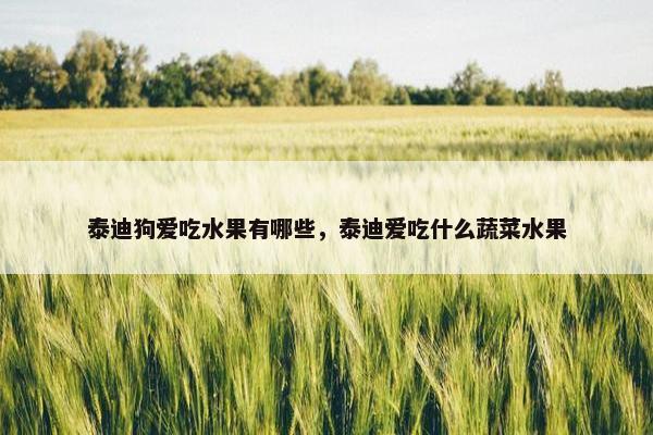 泰迪狗爱吃水果有哪些，泰迪爱吃什么蔬菜水果