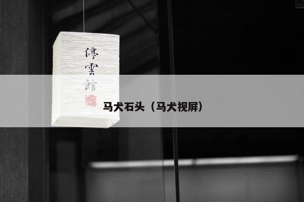 马犬石头（马犬视屏）