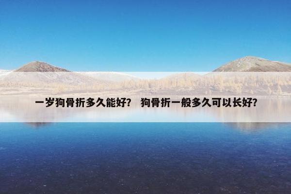 一岁狗骨折多久能好？ 狗骨折一般多久可以长好？
