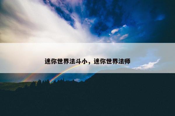 迷你世界法斗小，迷你世界法师
