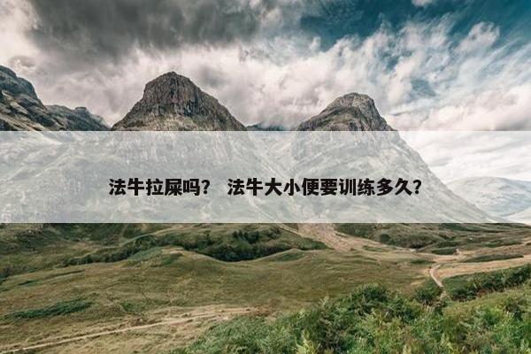 法牛拉屎吗？ 法牛大小便要训练多久？