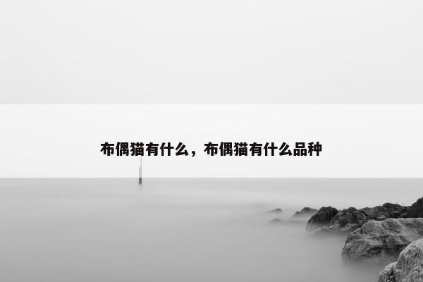 布偶猫有什么，布偶猫有什么品种