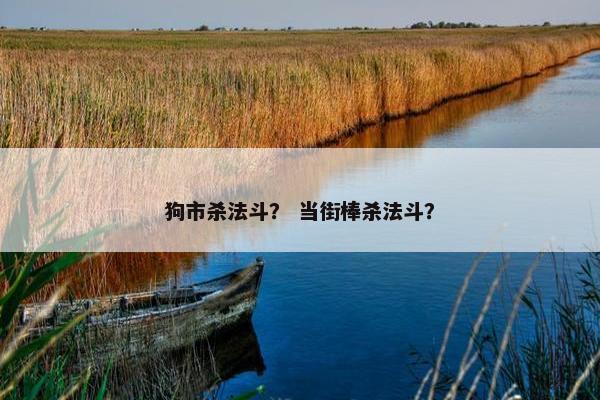 狗市杀法斗？ 当街棒杀法斗？