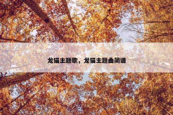 龙猫主题歌，龙猫主题曲简谱