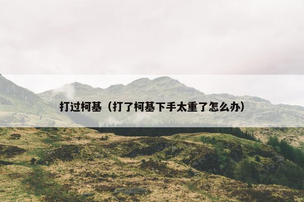 打过柯基（打了柯基下手太重了怎么办）