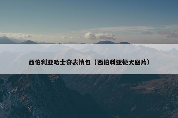 西伯利亚哈士奇表情包（西伯利亚梗犬图片）