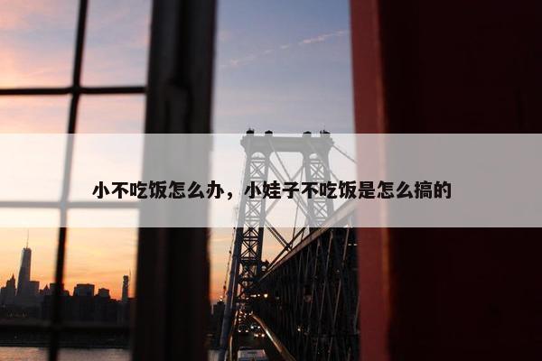 小不吃饭怎么办，小娃子不吃饭是怎么搞的