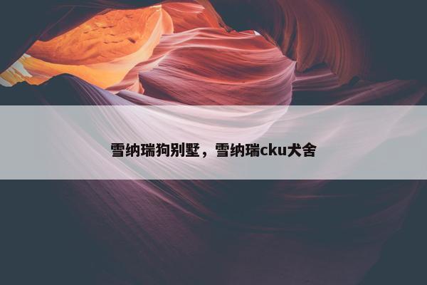 雪纳瑞狗别墅，雪纳瑞cku犬舍