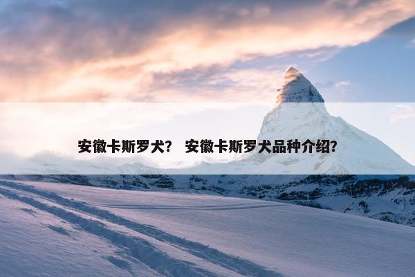 安徽卡斯罗犬？ 安徽卡斯罗犬品种介绍？