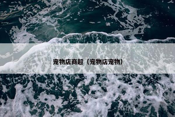 宠物店商超（宠物店宠物）