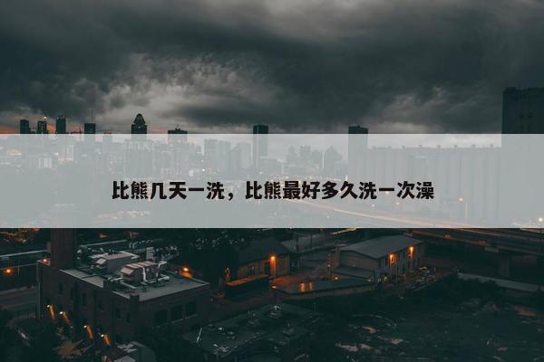 比熊几天一洗，比熊最好多久洗一次澡