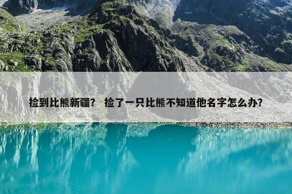 捡到比熊新疆？ 捡了一只比熊不知道他名字怎么办？