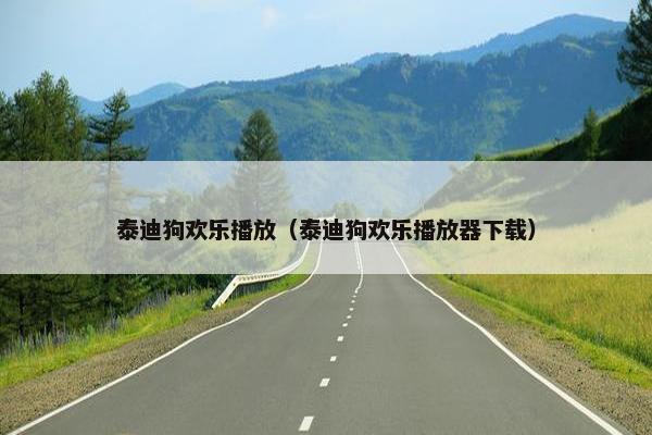 泰迪狗欢乐播放（泰迪狗欢乐播放器下载）