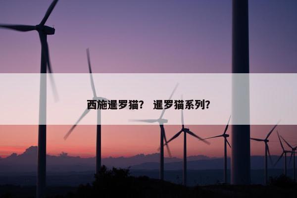 西施暹罗猫？ 暹罗猫系列？
