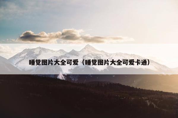 睡觉图片大全可爱（睡觉图片大全可爱卡通）