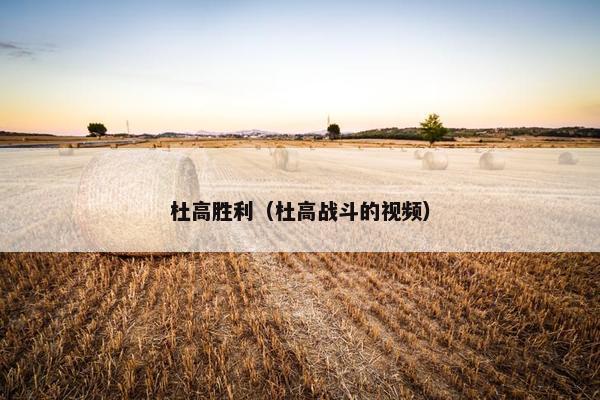 杜高胜利（杜高战斗的视频）
