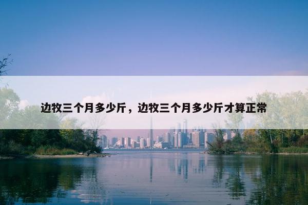边牧三个月多少斤，边牧三个月多少斤才算正常