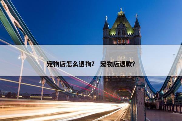 宠物店怎么退狗？ 宠物店退款？