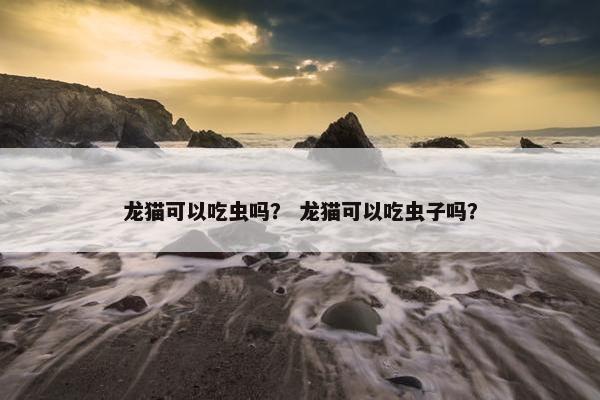 龙猫可以吃虫吗？ 龙猫可以吃虫子吗？