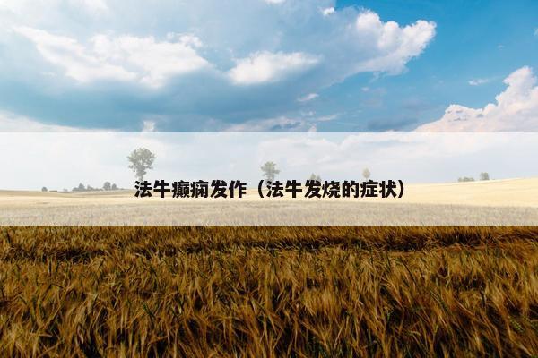 法牛癫痫发作（法牛发烧的症状）