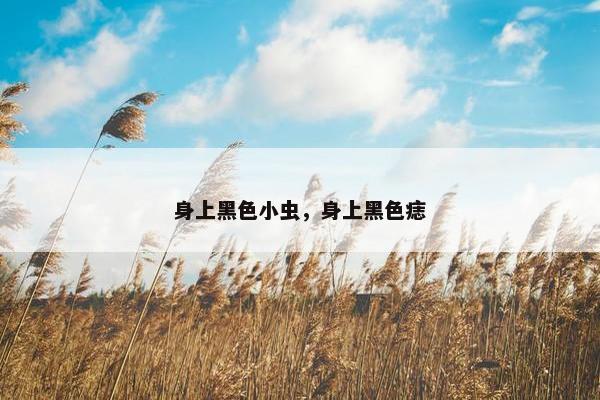 身上黑色小虫，身上黑色痣