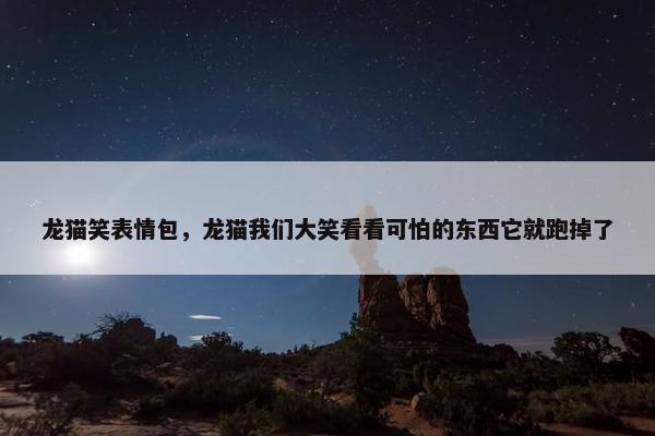 龙猫笑表情包，龙猫我们大笑看看可怕的东西它就跑掉了