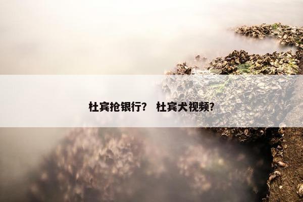 杜宾抢银行？ 杜宾犬视频？