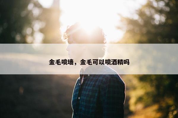 金毛喷墙，金毛可以喷酒精吗