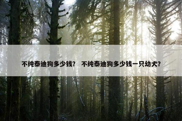 不纯泰迪狗多少钱？ 不纯泰迪狗多少钱一只幼犬？