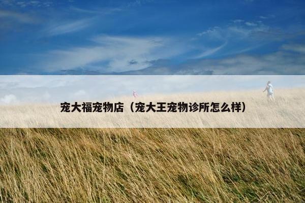宠大福宠物店（宠大王宠物诊所怎么样）