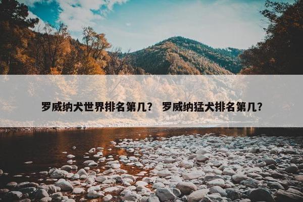 罗威纳犬世界排名第几？ 罗威纳猛犬排名第几？