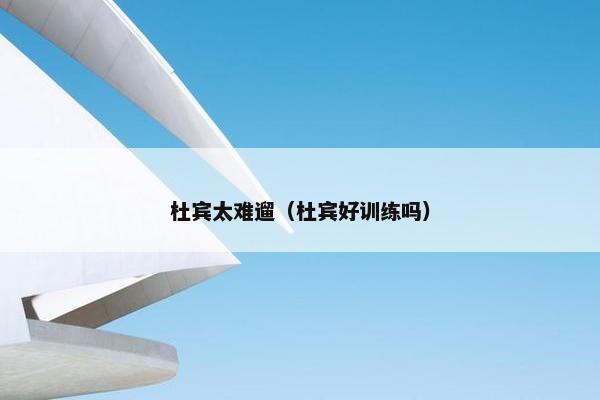 杜宾太难遛（杜宾好训练吗）
