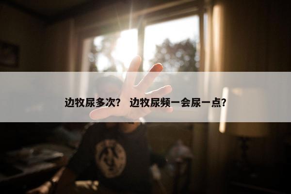 边牧尿多次？ 边牧尿频一会尿一点？