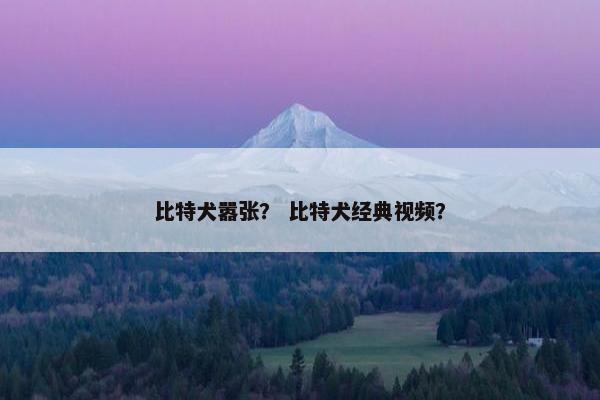 比特犬嚣张？ 比特犬经典视频？