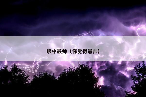 眼中最帅（你觉得最帅）