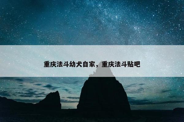 重庆法斗幼犬自家，重庆法斗贴吧