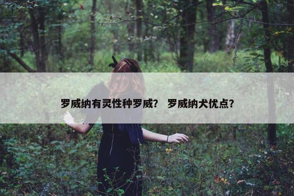 罗威纳有灵性种罗威？ 罗威纳犬优点？