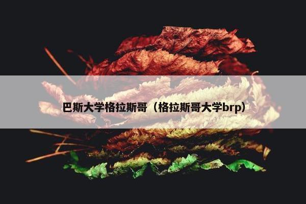 巴斯大学格拉斯哥（格拉斯哥大学brp）