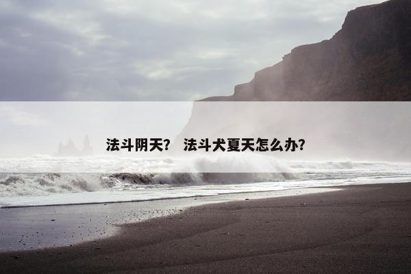 法斗阴天？ 法斗犬夏天怎么办？