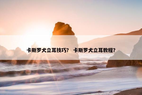 卡斯罗犬立耳技巧？ 卡斯罗犬立耳教程？