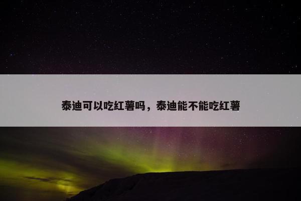 泰迪可以吃红薯吗，泰迪能不能吃红薯
