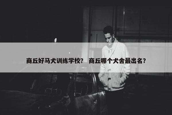 商丘好马犬训练学校？ 商丘哪个犬舍最出名？