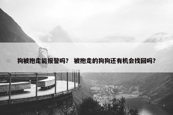 狗被抱走能报警吗？ 被抱走的狗狗还有机会找回吗？
